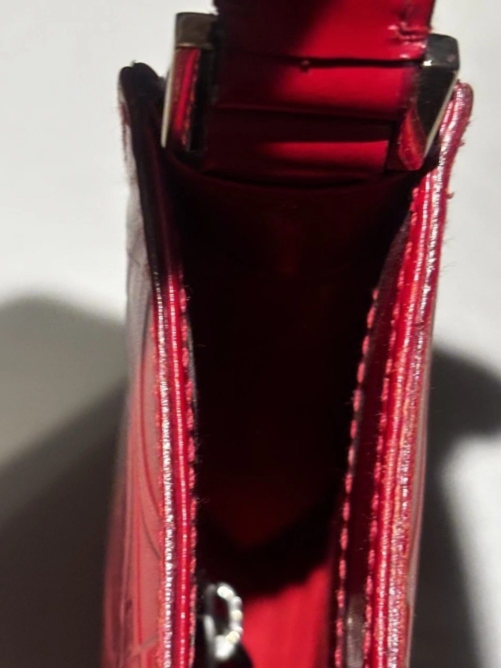Salvatore Ferragamo Gancini Pattern Leather Shoulder Bag - Picture 8 of 12